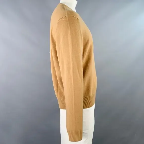 POLO by RALPH LAUREN Size XL Tan Wool Knit V-Neck Sweater